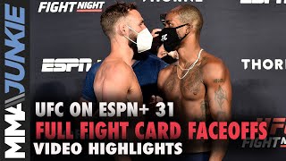 UFC on ESPN+ 31 full card staredowns