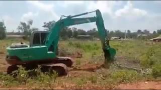 KOBELCO SK120-1 มาคทรี เคลียริ่งขุดตอยาง เตรียมถมที่