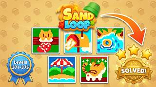 🏖️ Sand Loop Walkthrough | Levels 371 - 375 (Includes Hard Level!) 🧩