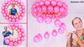 ARO CON GLOBOS 😍 ( arreglos con globos - bautizo - baby shower 😍) decoracion con globos -Gustavo gg