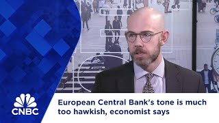 European Central Bank's tone is much too hawkish, economist says