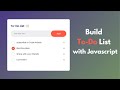 How To Create To-Do List App Using HTML CSS And JavaScript | Task App In JavaScript