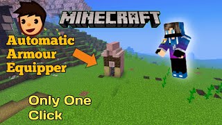 Automatic Armour Equipper tutorial video⚒️😱#minecraft
