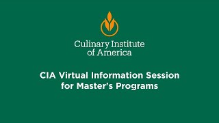 CIA’s Master’s Degree Info Session