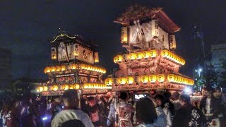 【愛媛】2023.10.07 東予秋祭り 駅前統一運行終え 仲良く帰洛 (三津屋・えびす)