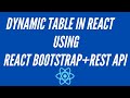 React Bootstrap Table Tutorial - Rendering Data Dynamically Using a REST API