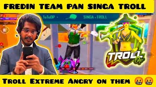 😡😡😡Singa troll Extreme Angry on FREDIN TEAM 🤬🤬🤬 MADAN EXTREMELY ANGRY#madan #trollop  #bgmi #saiop