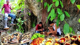 Many fish are trapped in puddles | BBQ on the Beach