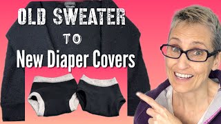 DIY WOOL DIAPER COVER / upcycled wool sweater