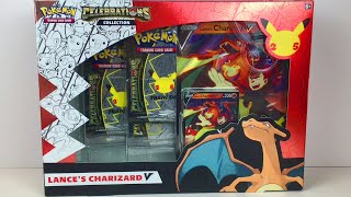 Lance's Charizard Pokemon Celebrations Box TCG Booster Card Packs Unboxing Review