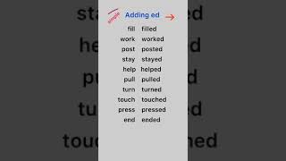 Basic English | Grammar | Verbs | Past Tense | Adding ed   Part1 📚