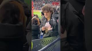 HILARIOUS! | Cheeky Arsenal Fan Spotted In Tottenham Home End During NLD! 🤣🔴 #Shorts
