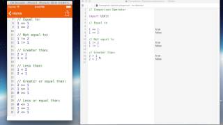 Comparison Operator (Swift Programming Language Reference)