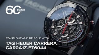 60 Seconds of Wonders | TAG Heuer Carrera Chronograph: Bold Sophistication in Black and Red