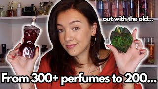 DECLUTTERING MY MASSIVE 300+😱PERFUME COLLECTION DOWN TO 200 PERFUMES!!!