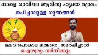 നാളെ രാവിലെ ആദിത്യ ഹൃദയ മന്ത്രംജപിച്ചാലുള്ള ഗുണങ്ങൾ !THAIPOGAL!ADITHYA HRIDAYA MANTRAM