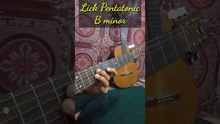 Lick pentatonic B minor | Belajar gitar #shorts