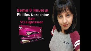 Philips Kerashine Titanium straightener review with demo