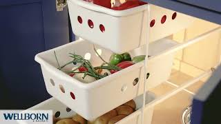 Sophisticated Leisure Kitchen- Vegetable Bins | Wellborn Cabinet