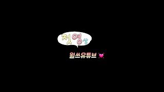 첫영상 인사말 / 설참 / 월쓰 Youtube / 재업