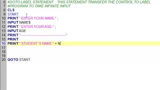 How to use Goto statement in basic256 | Program for Goto statement | What is Goto Statement
