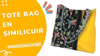 Tote  bag en similicuir - Tuto Couture Madalena