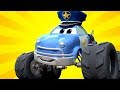 Monster Trucks for children - The Monster Truck Police Car Smells Something Yummy - Monster Town