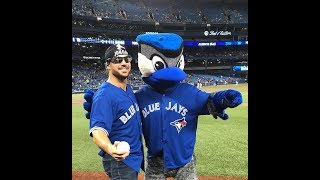 Toronto Blue Jays - Wrestler John Morrison throws out the opening pitch - July 22, 2018