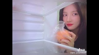 200218 구구단 gugudan 샐리 SALLY 刘些宁 - What's inside JELLY's fridge? 😂 @ Douyin