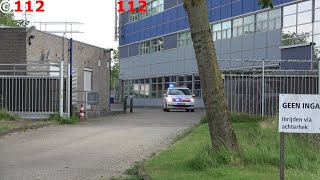 PRIO1/A1 Grote Uitruk Hulpdiensten Lelystad Brandweer , Politie en Ambulances voor val van hoogte