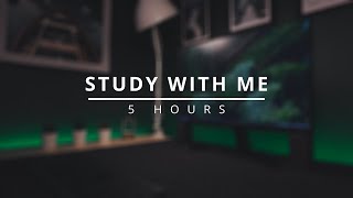 5-HOUR STUDY WITH ME #1 [🎶 relaxing lofi, 60/15 pomodoro format with timer and alarm ⏰]