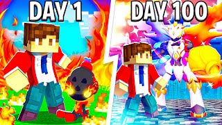 I Spent 100 DAYS in FUSION ONLY Minecraft PIXELMON