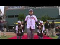 Braves manager enters Truist Park during championship celebration