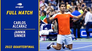 Carlos Alcaraz vs. Jannik Sinner Full Match | 2022 US Open Quarterfinal