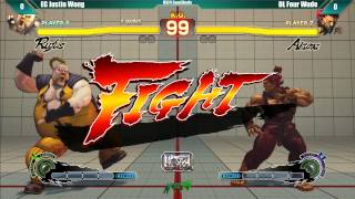 NEC15 - USF4 - Top 32 - Sanford Kelly vs PR Balrog / Justin Wong vs Four Wude / Brenttiscool vs Smug