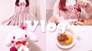 【vlog】カフェ活とネイルとサンリオを楽しむロリィタ社会人の休日2日間￤福岡天神薬院