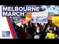 Black Lives Matter protest moves through Melbourne CBD | Nine News australia