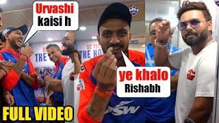 Rishabh Pant sad and emotional after meeting his team members in DC dressing room | DCvsGT 2023