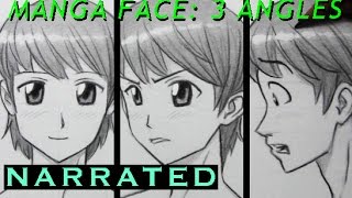 How to Draw a Manga Face: 3 Different Angles [Male]