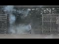 honduran military police and protesters clash during demonstrations afp