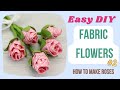 DIY ROSES | How to make a fabric flowers - easy and quick tutorial #2