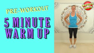 5 Minute WARM UP FOR AT HOME WORKOUTS | A WARM UP for strength training or other workouts