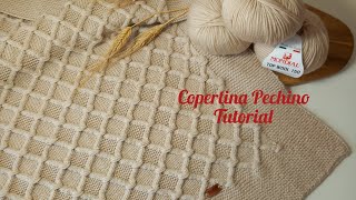 copertina pechino/ scialle ai ferri per neonati/Tutorial kniting