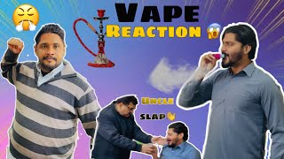 Vape Smoking Face Reaction 😬Uncle on fire 🔥Slap👋