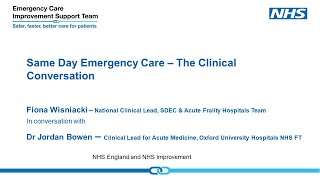 ECIST Bitesize Podcast - Same Day Emergency Care, clinical conversations