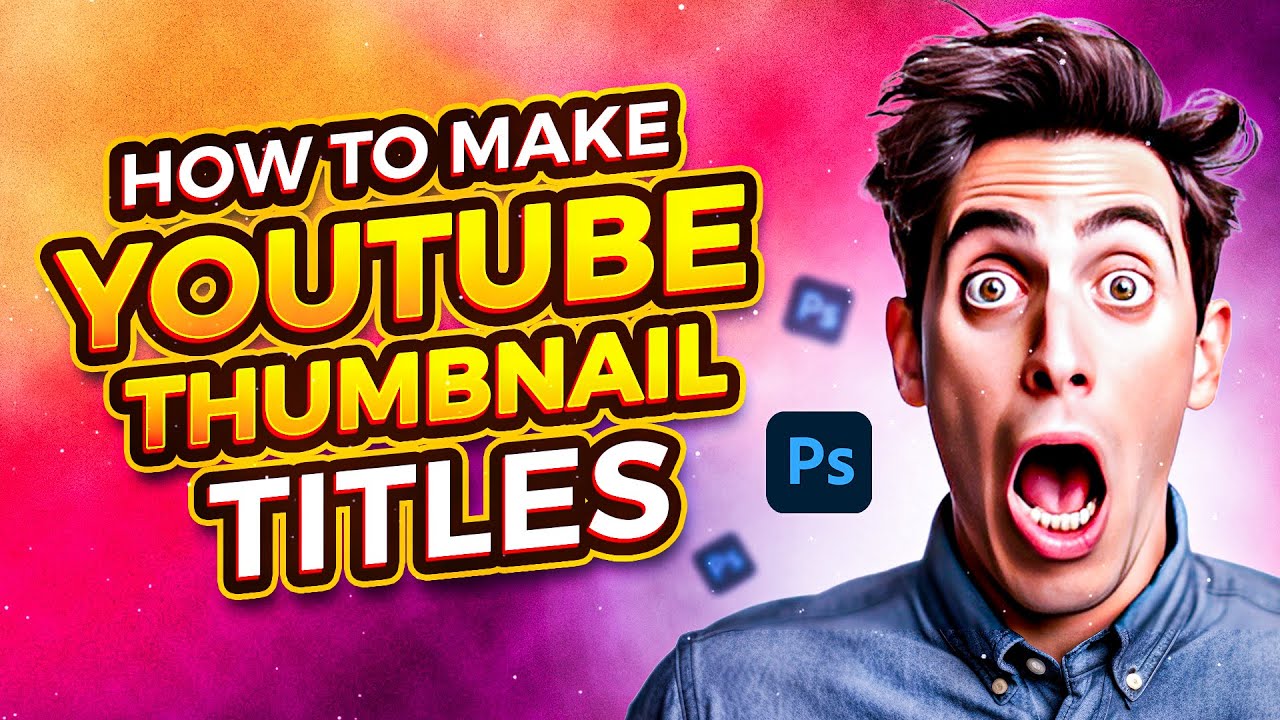 How To Make YOUTUBE THUMBNAIL TITLES In Photoshop - V1 - YouTube