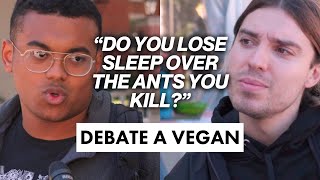Meat eater calls out hypocrite vegan! Harvard debate.