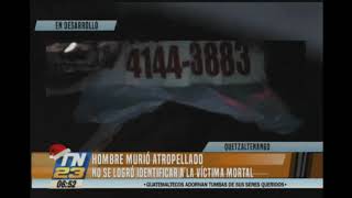 Un hombre falleció atropellado en Quetzaltenango