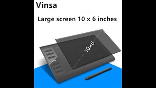 Vinsa VIN1060Plus Graphics Tablet|| Best Budget graphics tablet for designers and teachers.