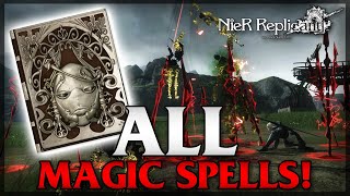 NieR Replicant | ALL Magic Spells! - *Sacred Verses Gameplay Showcase*